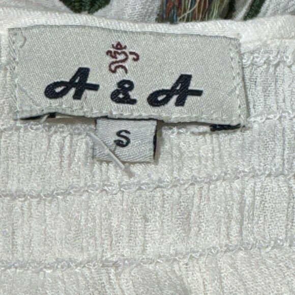 Embroidered Floral BOHO Peasant Tunic Blouse Tassels Sz S - Picture 6 of 6